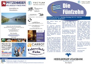 You are currently viewing „Die Fünfzehn“, unser Stadionflyer