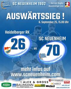 SCN MIT BLITZSTART IN DIE BUNDESLIGA! Am Ende Stand es 76:26 (Halbzeitstand 56:0) für den SCN.