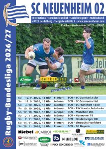 Plakat der Vorrundentermine 2026 des SCN